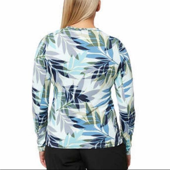 Hang Ten, Long Sleeve‎ Sun Protection Tee/Rash Guard, Zippered Pocket, Size M - Picture 8 of 8